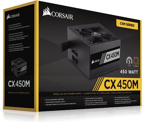 Actual product image Corsair Cx450m (450 W)