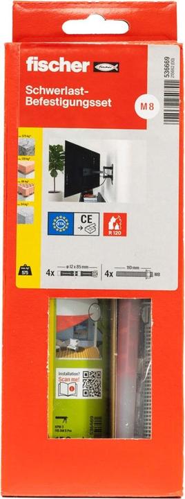 Immagine prodotto Fischer Set di fissaggio per impieghi gravosi 150 C SBS set M8 (Argento, 150 ml)