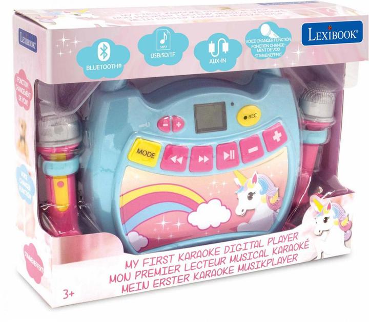Immagine prodotto Lexibook Lettore musicale digitale portatile Unicorn con 2 microfoni (MP300UNIZ)