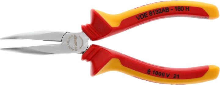 Produktbild Gedore VDE 8132 AB-160 H VDE-Flachrundzange mit Hüllenisolierung 160 mm (160 mm)