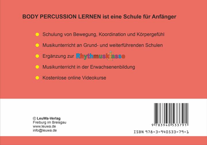 Image du produit Body Percussion lernen (Allemand, Martin Leuchtner, Bruno Waizmann, 2021)