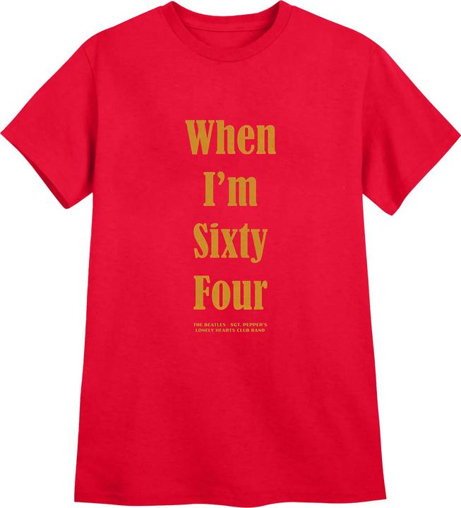 Produktbild Adult When I'm Sixty Four Back Print T-shirt (S)