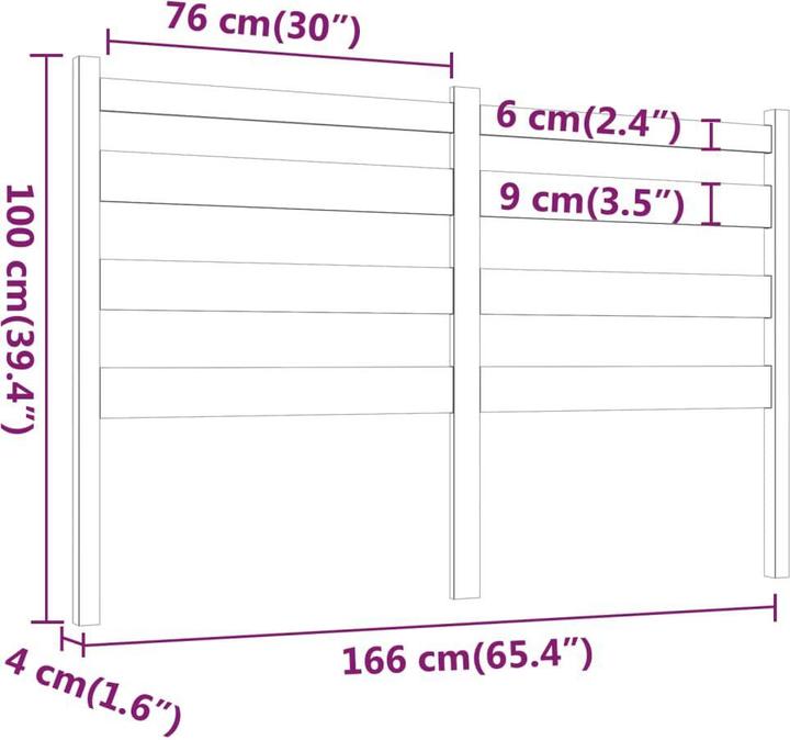Produktbild VidaXL Bonar (166 x 4 x 100 cm)