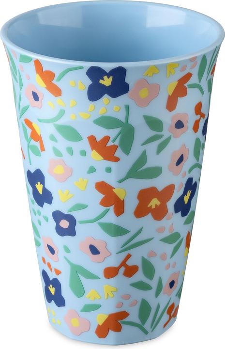 Koziol Trinkbecher Nora L Blooms 450 ml, 1 Stück, Sweet Blue (0.45 l, 1 x)