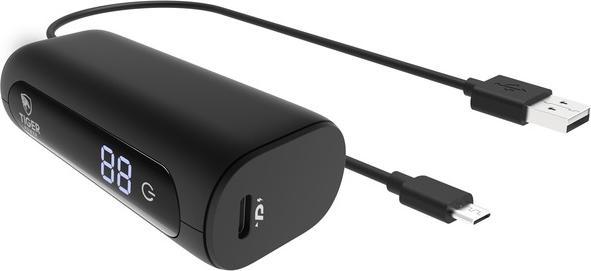Image du produit Muvit Tiger Powerbank 5000mah Pd + Qc Avec 2 Cable Type C Noir (5000 mAh, 18 W)