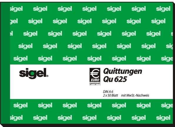 Produktbild Sigel Quittungsblock DIN A6 quer nicht selbstdurchschreibend 2 Durchschläge 2x50 Bl. (50 x)