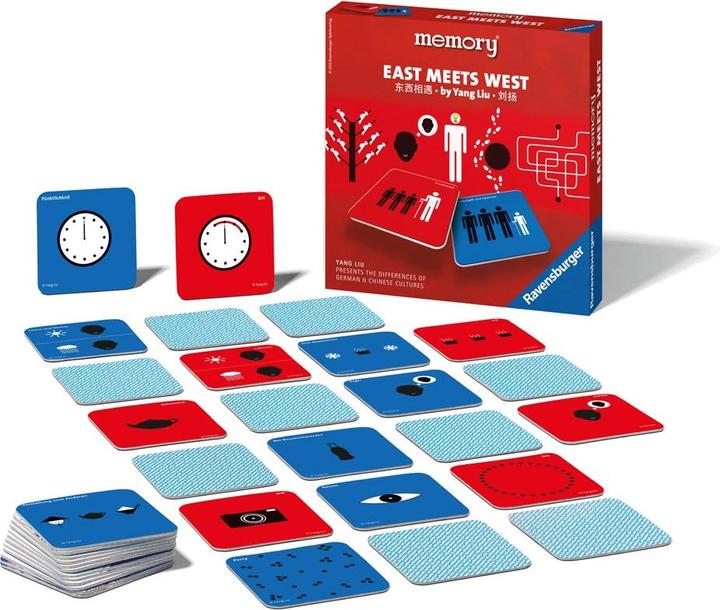 Actual product image Ravensburger East meets West memory by Yang Liu (German, French, Italian)