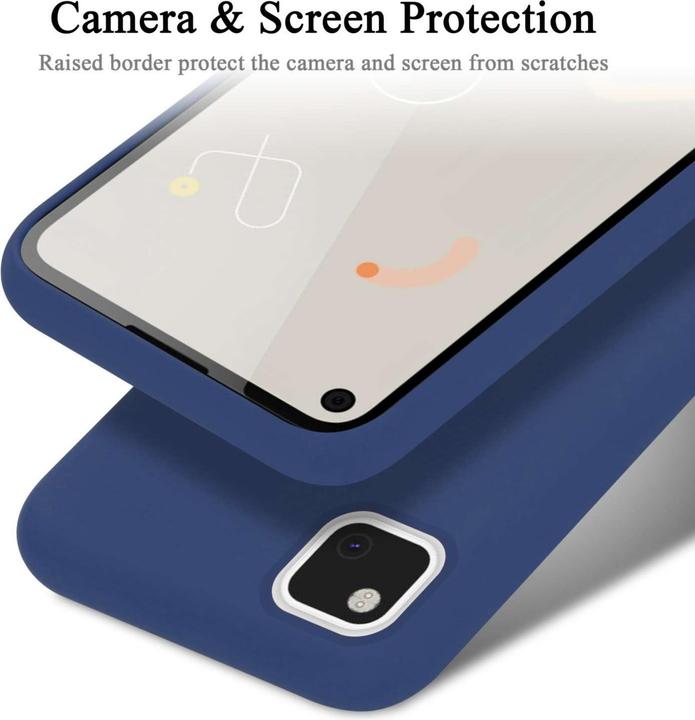 Actual product image Cadorabo Bumper Case for Google PIXEL 4A 5G TPU Liquid Silicone Cover for Google PIXEL 4A 5G (Google Pixel 4a 5G)