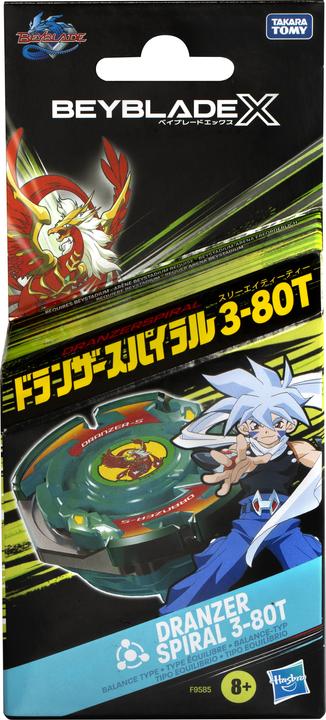 Immagine prodotto Hasbro Beyblade X Dranzer Spiral 3-80T (Tedesco, Inglese, Francese, Italiano, Svizzero-tedesco)