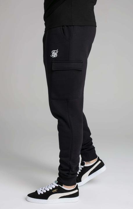 Actual product image Siksilk Sweatpants Black Essential Cargo Jogger (XS)