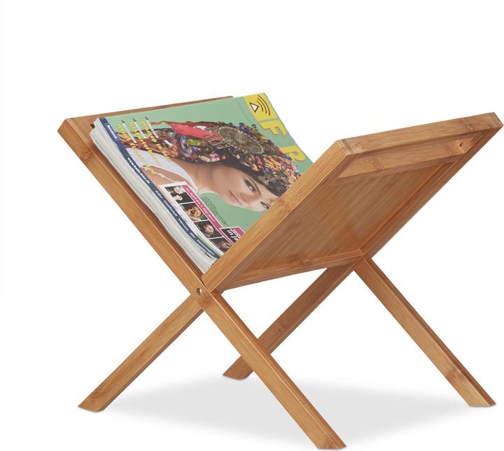Produktbild Relaxdays Zeitungsständer Bambus (40 x 30 x 40 cm)