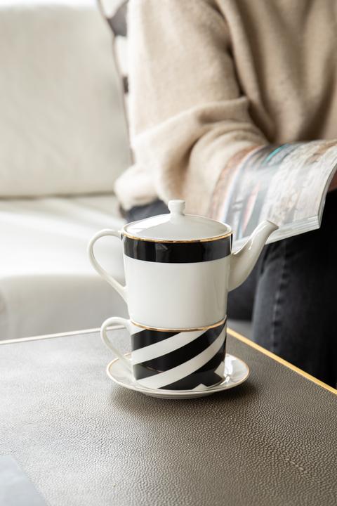 Actual product image Mikasa Luxe Deco China Tea for One Set, White