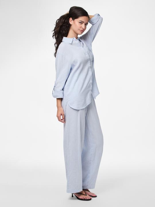 Image du produit Pieces PCSASTINA HW Musselin Hose mit weitem Bein (S)