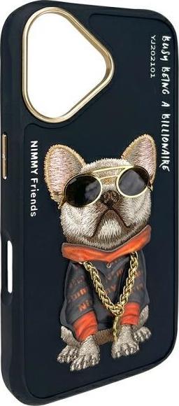 Productafbeelding Audi Nimmy hoesje iPhone 16 6.1" zwart Bril Cool Dog (Apple iPhone 16)
