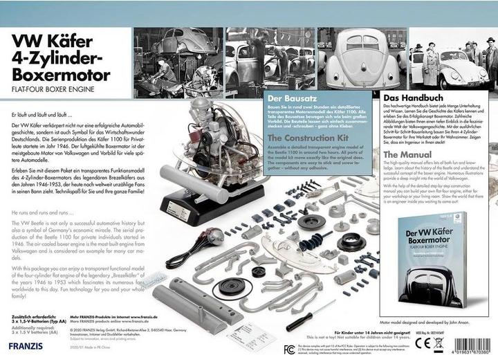 Actual product image Franzis Baubox VW Beetle 4-cylinder boxer engine