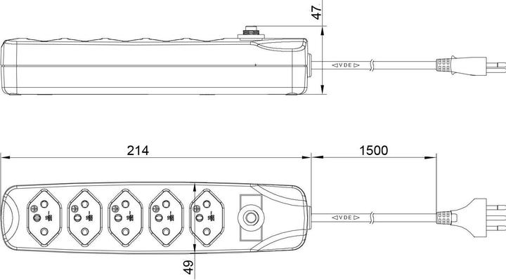 Actual product image Furber Connector strip (5 x, Type 13, 1.50 m)