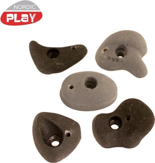 NSH Nordic NORDIC PLAY klatresten 5 stk. i polyresin sort/grå inkl. skruer (805-464) (Grau)