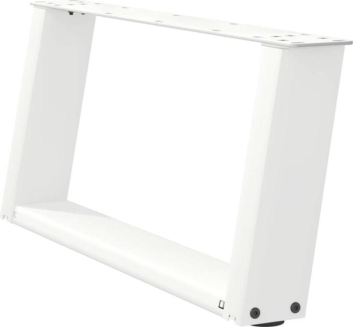 Actual product image VidaXL U-shaped coffee table legs 2 pcs. White 60x(30-31) cm steel table leg