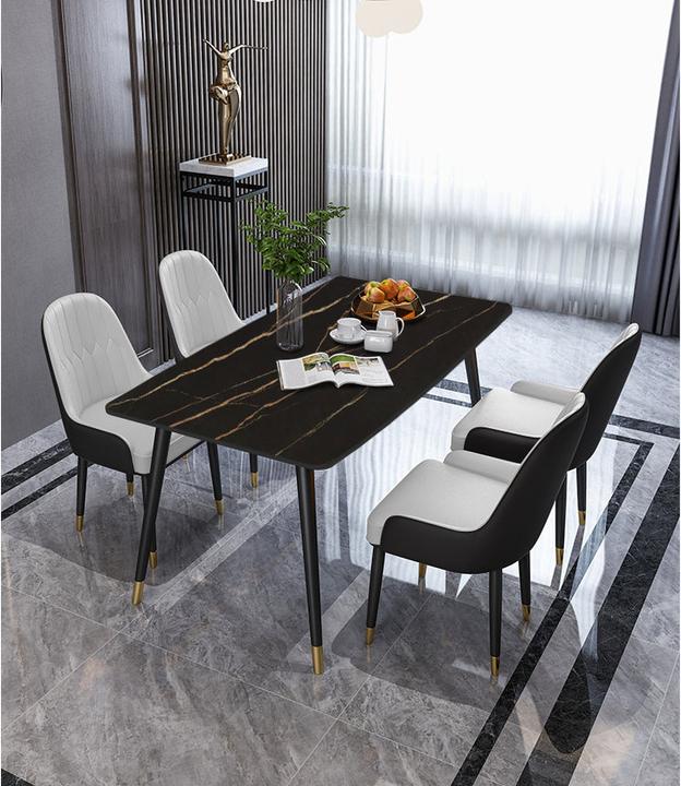 Image du produit Spa Solutions Table de salle à manger Milano Roland-Black 160 cm (160 x 80 x 75 cm)