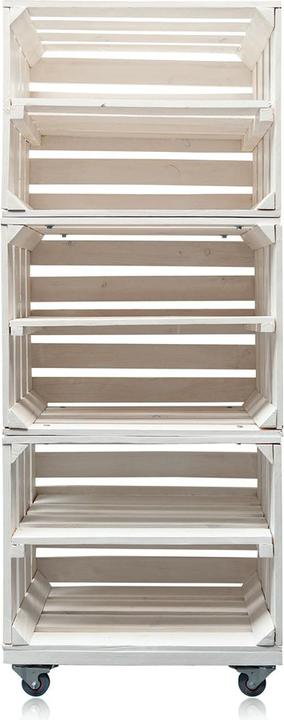 Immagine prodotto Accentra Scaffale decorativo realizzato con cassette della frutta 50x30x131cm