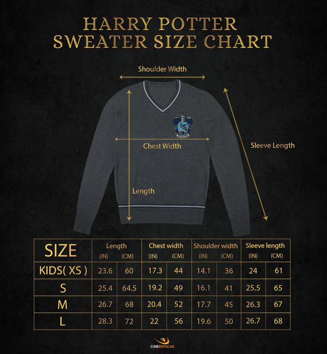 Image du produit Cinereplicas Harry Potter - Ravenclaw - Pull gris tricoté - Petite taille (S)