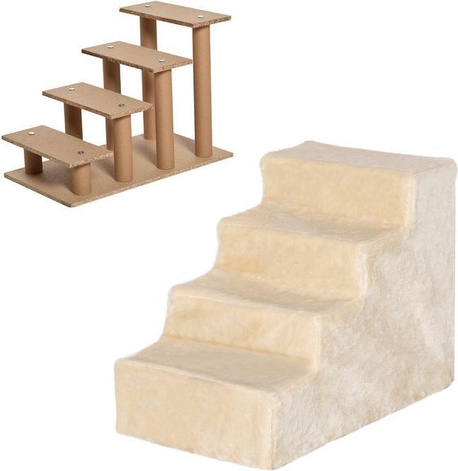 Image du produit Swisshandel24 Escalier pour animaux de compagnie Rampe pour chiens à 4 marches avec couvercle amovible Escalier (Chien, Chat)