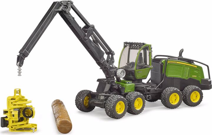 Actual product image Bruder John Deere 1270G Harvester with 1 tree trunk