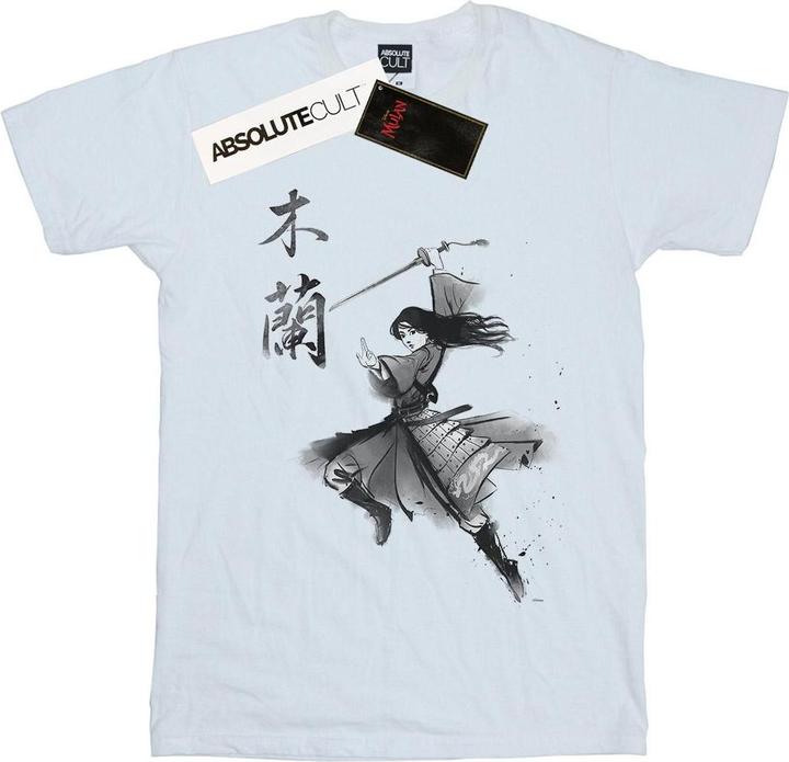 Actual product image Disney Womens/Ladies Mulan Movie Sword Jump Cotton Boyfriend T-Shirt (XL)