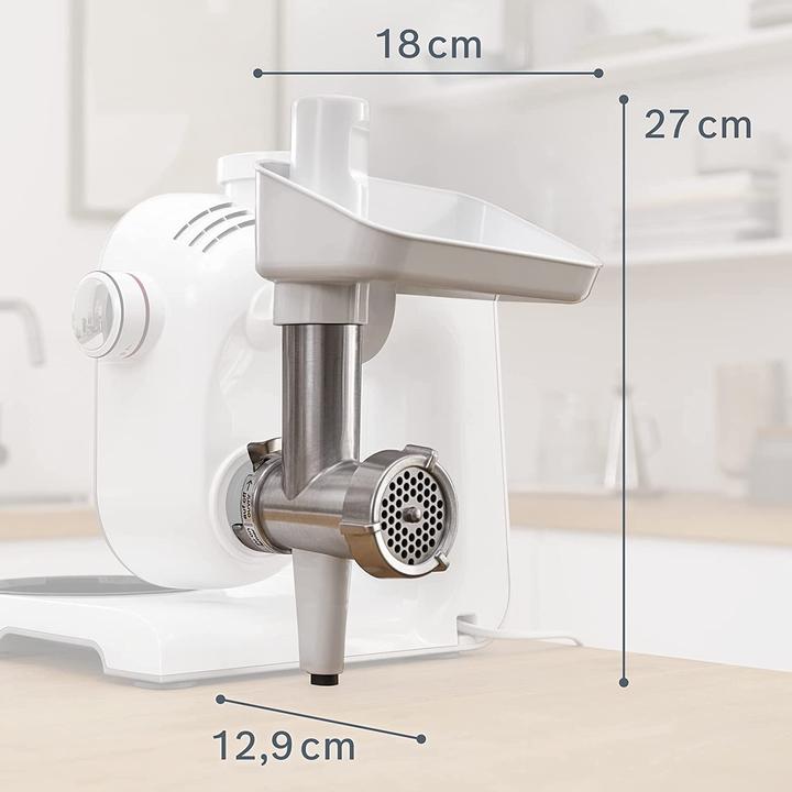 Immagine prodotto Bosch Hausgeräte Attacco per tritacarne, manomentro, disco perforato in acciaio inox da 4,5 mm, MUZ5FW1
