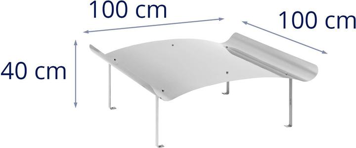 Immagine prodotto MSW Coperchio per camino - Acciaio inox - 100 x 100 x 40 cm