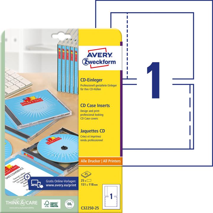 Actual product image Avery CD-Einleger