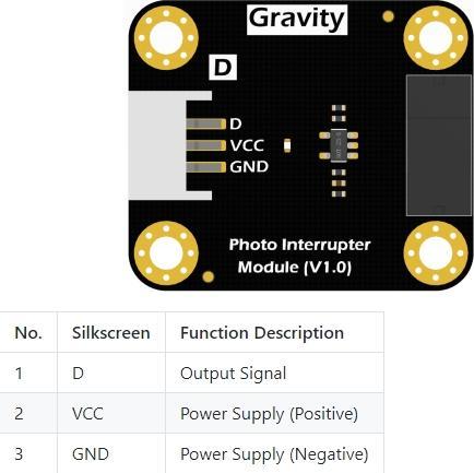 Actual product image DFRobot Gravity light barrier module / limit switch