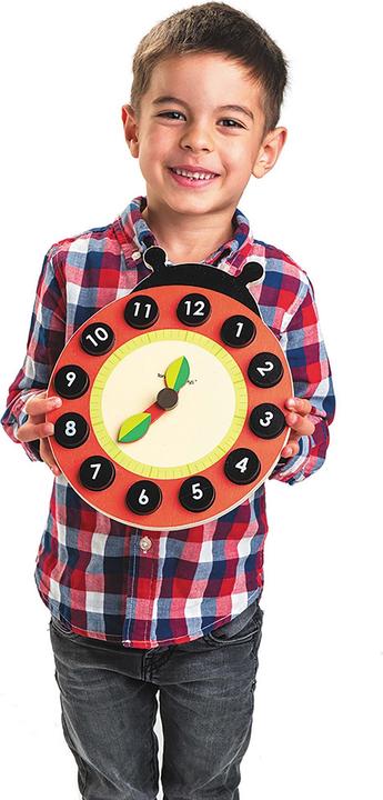 Image du produit Tender Leaf Toys Horloge d'apprentissage coccinelle (Allemand, Français, Italien, Anglais)