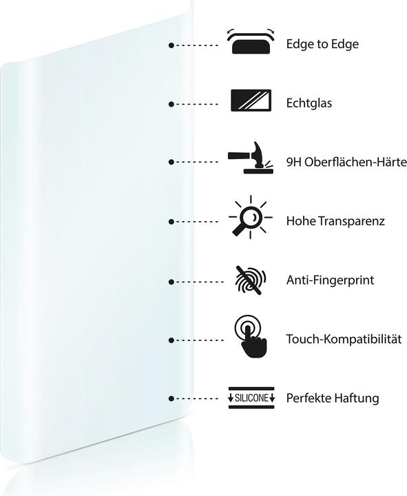 Image du produit Savvies Protection d'écran intégrale Verre de protection blindé (1 pièce(s), Apple iPhone X)