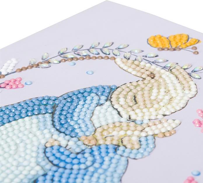 Image du produit Craft Buddy Pierre Lapin et sa mère, carte 18x18cm Crystal Art