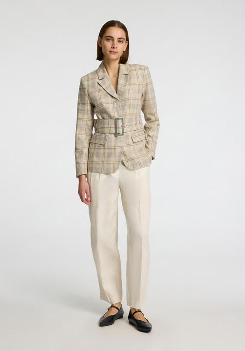 Actual product image Selected Femme Leinenmix Karo Slim Fit Blazer (40)