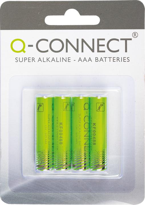 Immagine prodotto Q-Connect Batterie alcaline (4 pz., AAA, 1080 mAh)