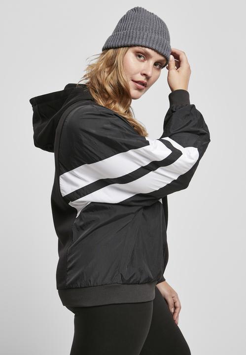 Produktbild Urban Classics Ladies Mix Crinkle Nylon Sweat Hoody (XS)