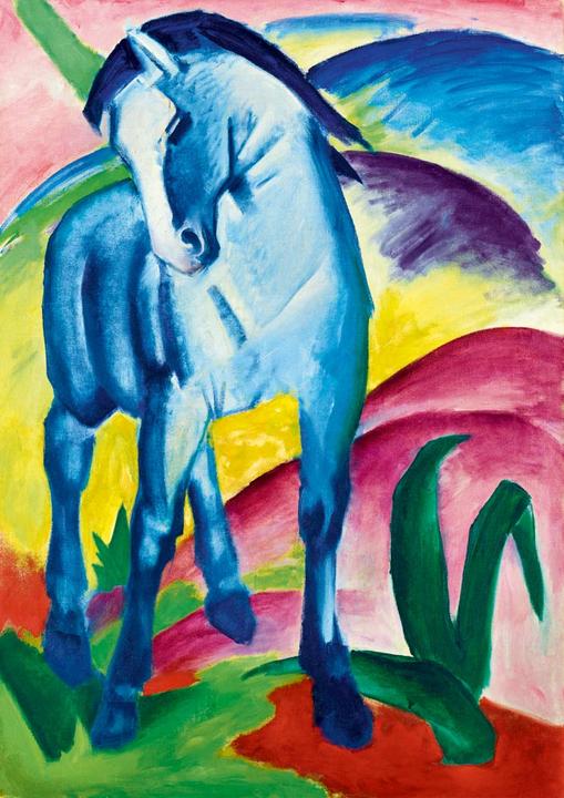 Actual product image Bluebird 60069 Puzzle 1000 pcs. Museum Series Franz Marc - Blue Horse I, 1911 (1000 pieces)