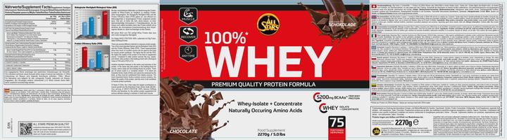 Image du produit All Stars 100% Whey Protein (2270 can) (Pêche, 1 pcs, 2300 g)