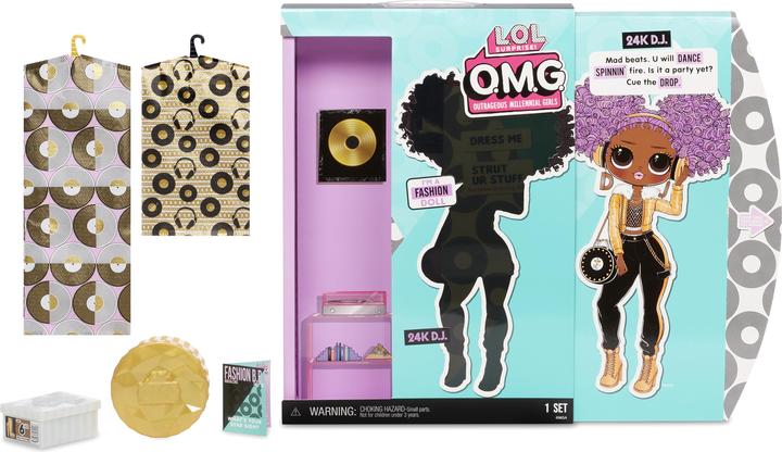 Actual product image MGA L.O.L. Surprise OMG 3.8 Doll 24K D.J.