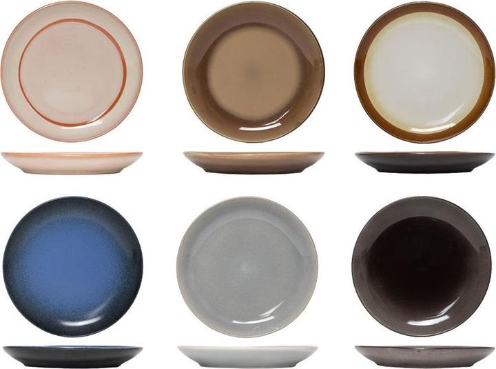 Immagine prodotto Tavola Piatto Ø20cm Terra 6 pezzi assortiti (6 x, 20 cm)