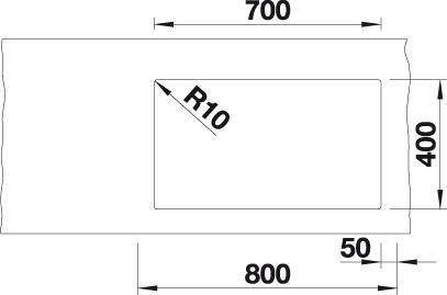 Immagine prodotto Blanco Linea secondaria 700-U Livello (Lavello sottopiano, 46 cm, 73 cm)