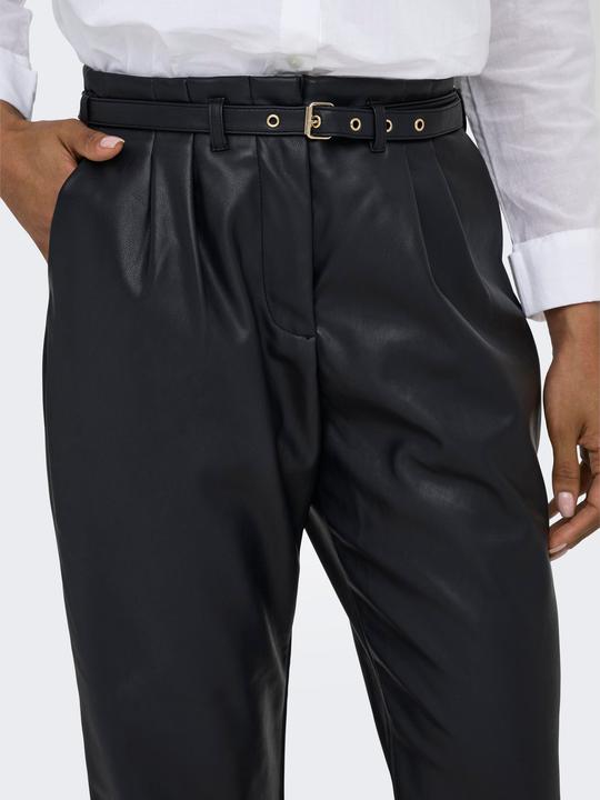 Actual product image Only Comfort Fit Mid Waist Trousers Leather look trousers (S)