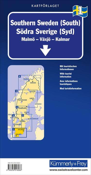 Immagine prodotto Svezia meridionale (Sud) N. 01 Carta regionale
