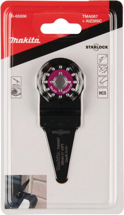 Immagine prodotto Makita B-65006 MULTITOOL attacco a punta (per stucco per finestre, taglio del silicone) TMA067 HCS