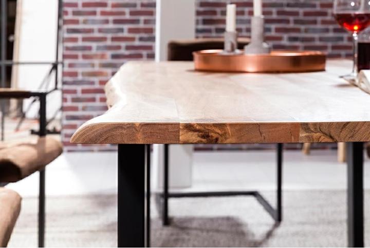 Image du produit SIT Möbel Table en bois massif Ux3.6 acacia naturel-noir antique (180 x 90 x 76 cm)