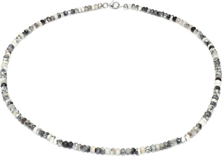 Produktbild Xen Dendrit Opal - Collier 4-4,5 mm facettiert 48 cm 925 Silber (925 Sterling Silber, 48 cm)