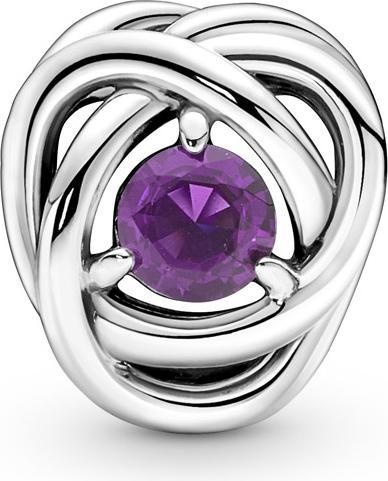 Image du produit Pandora Pierre de naissance février Cercle d'éternité violet Charm (Argent sterling 925, Avec pierre(s))