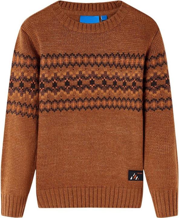 Image du produit VidaXL Pull pour enfant Tricoté Cognac 104,Matériau : 100 (104)